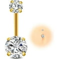 thumbnail image 3 of Gold Stainless Steel Belly Button Ring Women Jewelry 0.63x0.39x0.20x0.32in 1 Piece, 3 of 4