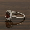 thumbnail image 3 of 1.75 Ctw Oval Shape Garnet 925 Sterling Silver Solitaire Accents Women Anniversary Ring, 3 of 7