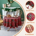 thumbnail image 2 of Plaid Tablecloth for Christmas, Checkered Style Table Cloth Holiday Family Gathering Rectangle Table Cover - Spillproof & Waterproof - Ideal for Indoor & Outdoor Use, Round 60", 2 of 6