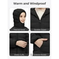thumbnail image 2 of Wantdo Girl's Winter Coat Portable Puffer Jacket Windproof Outerwear with Hood Black 8, 2 of 7