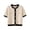 #0081-Beige, variant on Ailaofu Women's Short Sleeve Button Down Cardigan Summer Knit Dressy Elegant Office Sweaters Outerwear