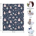 thumbnail image 4 of Navy Princess Castle Pattern Blanket,Comfortable Soft Flannel Throw Blanket,All Season,Warm Lightweight Blankets for Sofa Bed Couch Living Room Chair,30"x40", 4 of 4