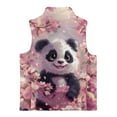 thumbnail image 5 of Pzuqiu Panda Girls Sleeveless Vests Size 5-6 Fall Winter Clothes Versatile Warm Zipper Winter Sleeveless Jacket with Pockets Wind Proof Fall Outfits Fashion Clothing for Girls, 5 of 7