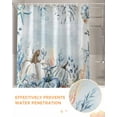 thumbnail image 6 of Coastal Shower Curtain Set ，Waterproof Fabric Shower Curtains Thanksgiving Pumpkin Starfish Shells Blue Letter Shower Curtains for Bathroom,Bathroom Decor 72"x96", 6 of 7