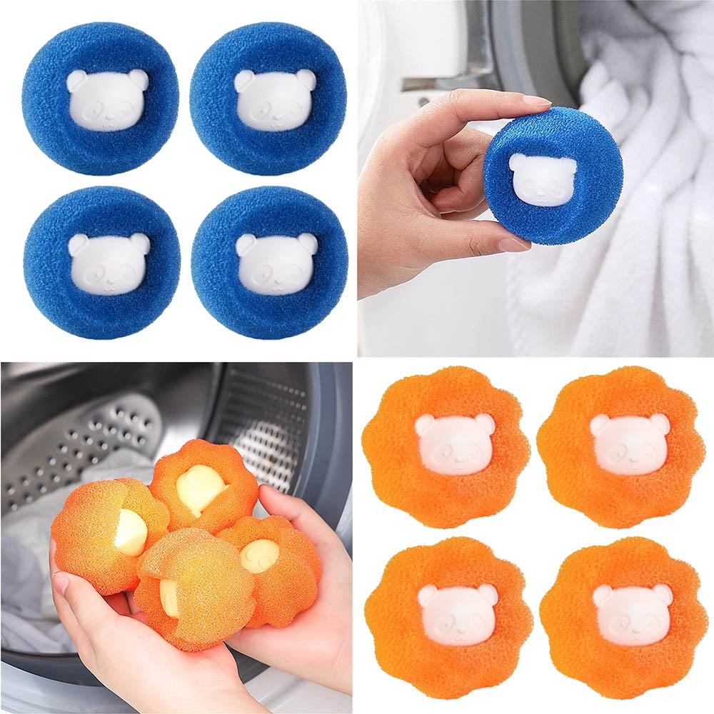 8PC Reusable Steamer Dryer Balls, Wash Dryer Balls, Epilator Washing