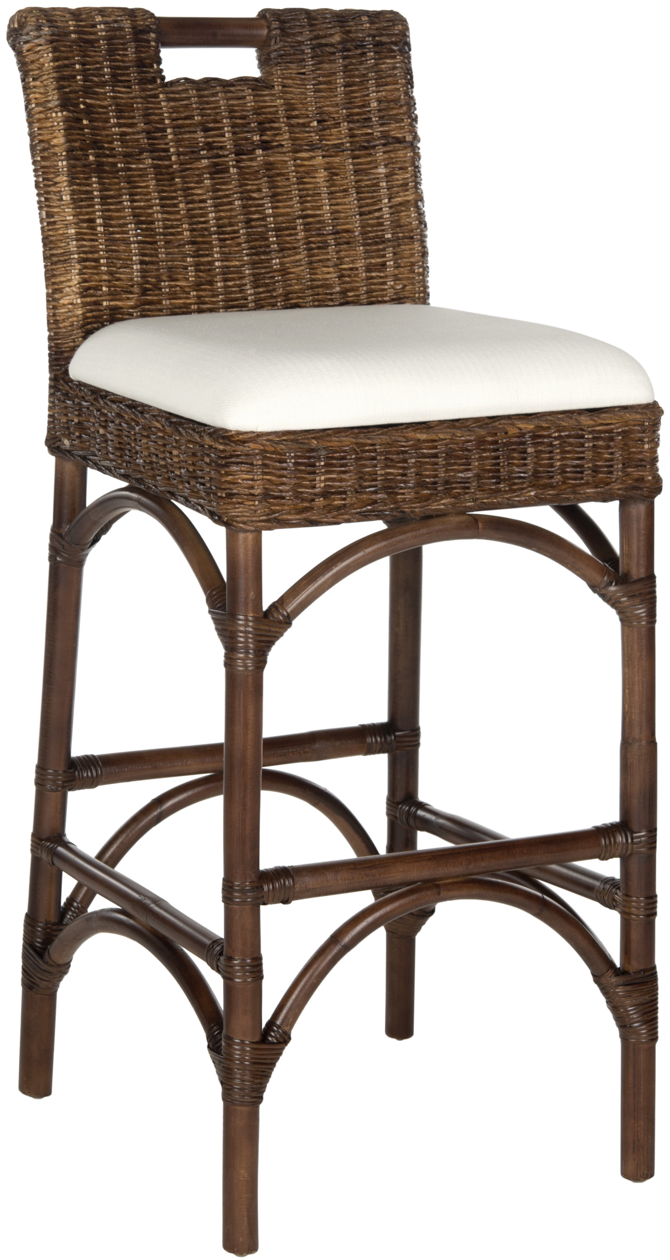 SAFAVIEH Fremont Square Mid Back Bar Stool, Brown