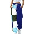 thumbnail image 3 of Fashion Sweatpants For Women Casual Color Blocked Printed Drawstring Loose Blue Jogger Sweatpants S-2XL, 3 of 6