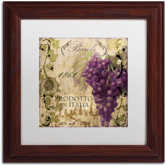 Trademark Fine Art "Vino Italiano II" Canvas Art by Color Bakery White Matte, Wood Frame