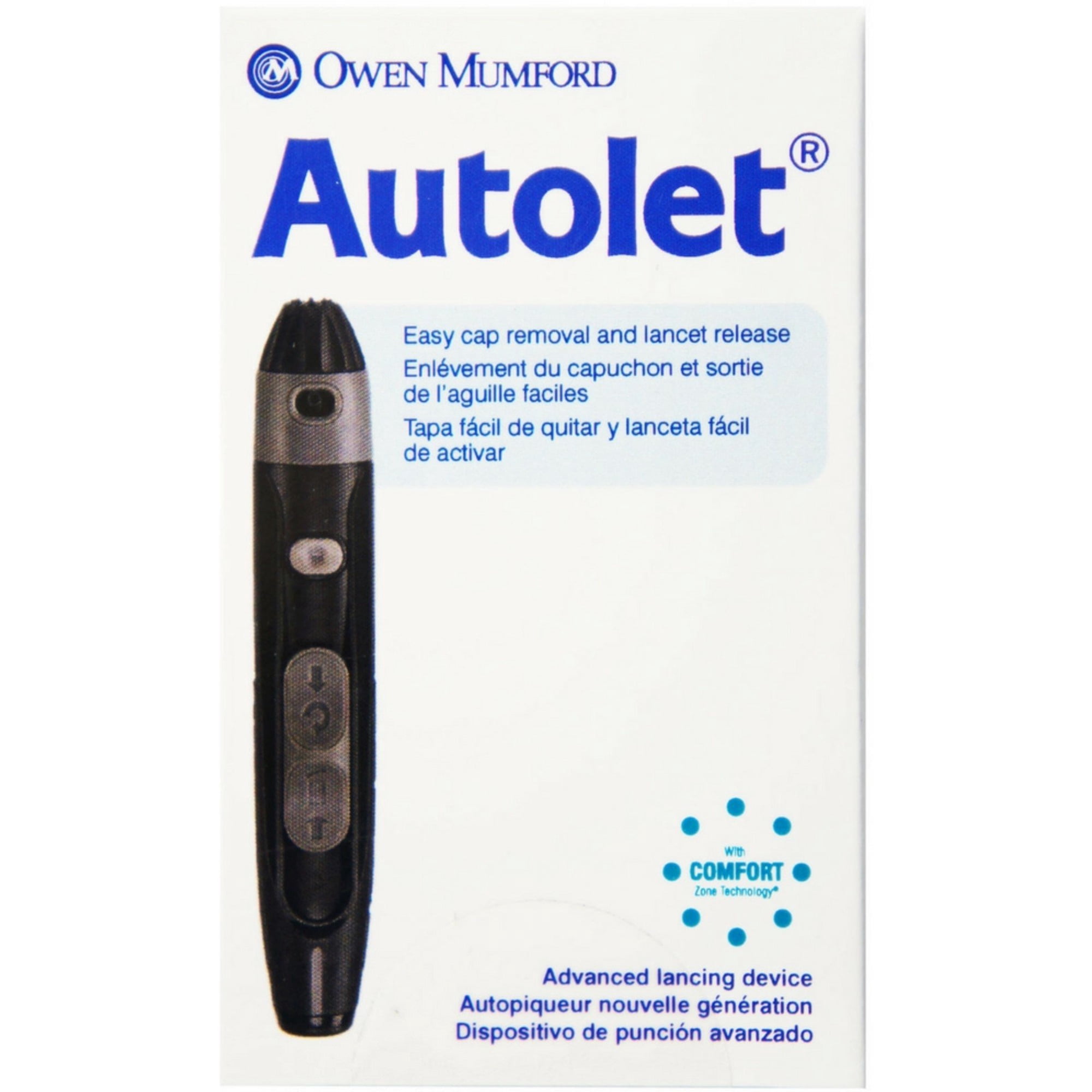 Owen Mumford Autolet Impression Advance Comfort Zone Lancing Device, 2-Pack