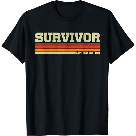 t-shirt Survivor Name Retro Vintage Sunset Stripes Limited Edition T-Shirt mens，black，women，funny，men，journey，Crew Neck, Short Sleeve,printing