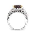 thumbnail image 4 of 4.40 Carat (Ctw) Smoky Quartz Ring in Sterling Silver with 14K Gold Accent for Women, 4 of 5