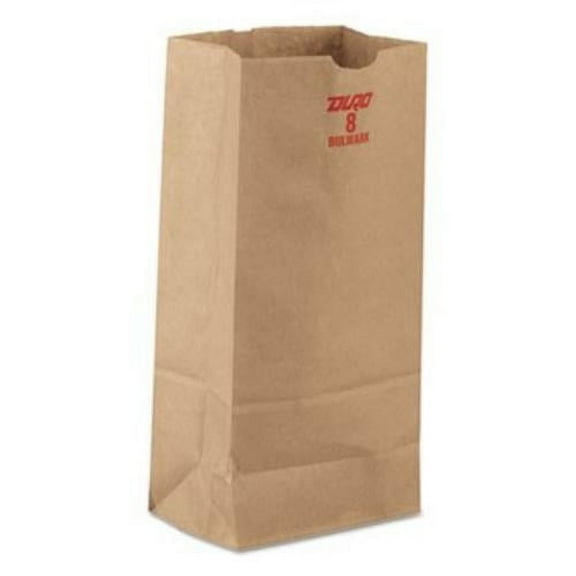 General Supply BAGGX8 #8 Paper Grocery, 60lb Kraft, Extra-heavy-duty 6 1/8x4 1/6 X12 7/16, 1000 Bags