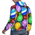 thumbnail image 4 of Bingfone Colorful Easter Eggs1 Men'S Drawstring Hoodie Long Sleeve Pocket Sweatshirts-Small, 4 of 9