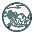 thumbnail image 7 of Zeckos Cast Iron Nautical Design Trivets Rose Kitchen Décor Set of 3, 7 of 7