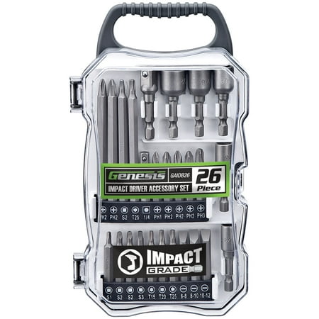UPC: 0891365000367 | Genesis Gaidb26 26-piece Impact Driver Accessory Set
