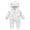 03#Beige, variant on Newborn Baby Bear Ears Romper Soft Flannel Floral Hooded Onesie Zipper Winter Warm Infant Jumpsuit Newborn Footie Bodysuit 3-12 Months