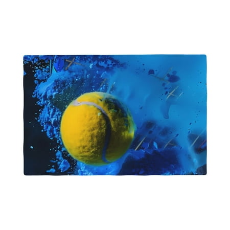 

Placemats Set of 6 Sports Tennis Ball Place mats for Dining Table Indoor/Outdoor Cute Heat Resistant Washable Table Mats(18 x 12 )
