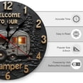 thumbnail image 2 of Wall Clock Decorative - Rustic Gray Camper Print 2D Vintage Wall Clocks Battery Operated Silent Non-Ticking for Bedroom, Living Room, Kitchen, Office, Classroom, 10 Inch, 2 of 7
