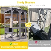 Aivituvin Catio Large Cat House Outdoor Walk in Outdoor Cat Enclosure Indoor Cage Kitty Condo Playpen with Door, Platform, Scratch Post, Hammock - 70