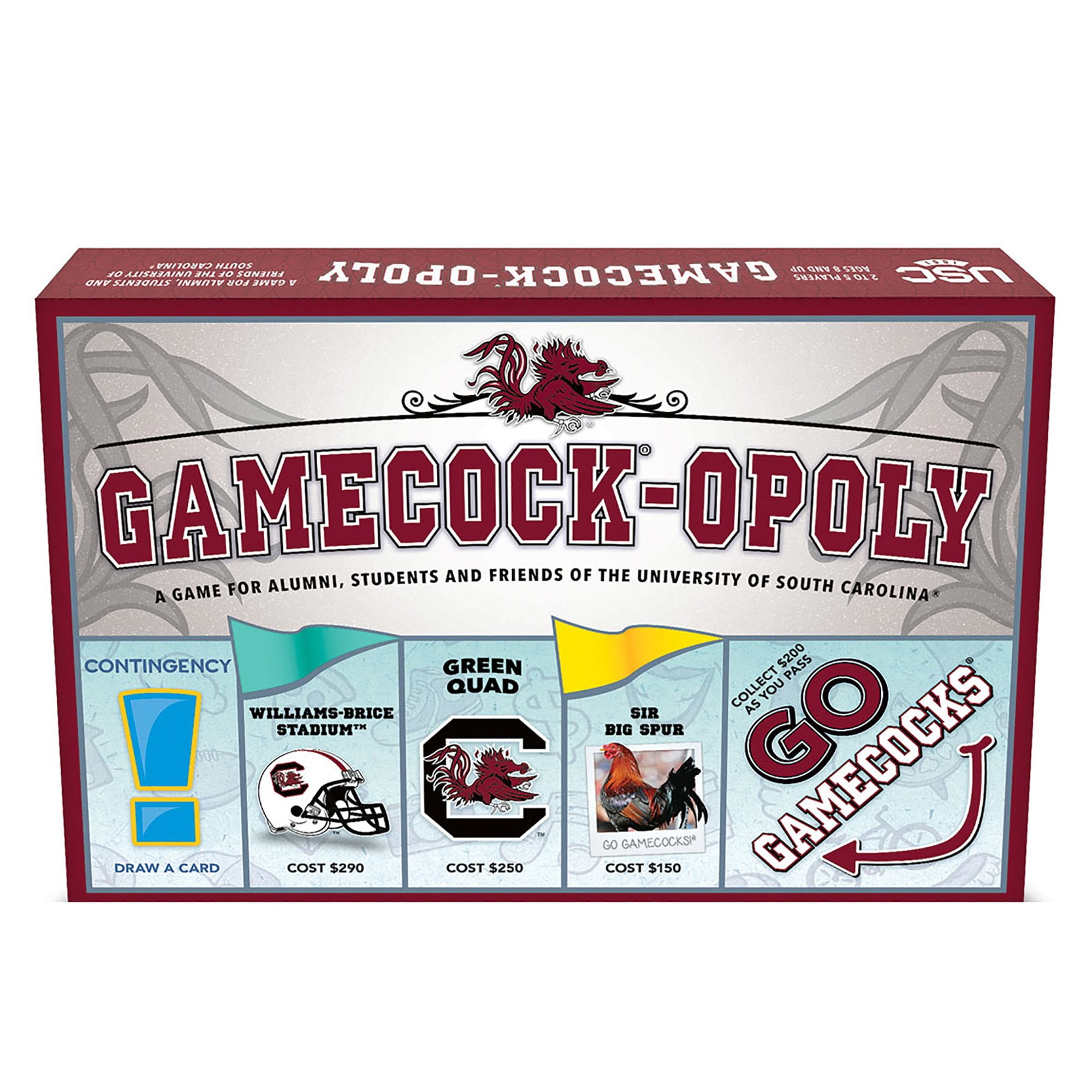 Late For The Sky: Gamecock-Opoly - University Themed Family Board Game, Opoly-Style Game Night, Traditional Play Or 1 Hr Version, Ages 8+, 2-6 Players