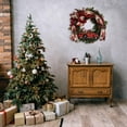 thumbnail image 6 of XEAZON Artificial Christmas Wreath, 16 Inch Front Door Christmas Wreath with Truck, Farmhouse Wreath with Berries, Pine Cone and Bow Knot for Home, Party, Holiday, Thanksgiving, Xmas Decor, 6 of 9
