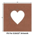 thumbnail image 2 of Football Texture Picture Frame Mat for 12x12 Frames - Heart Opening for 6x6 Photos - 10 Mats, 2 of 7