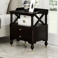 thumbnail image 2 of Organnice  2-Drawer Black Nightstand For Bedroom,Shelf Side Table, 2 of 5