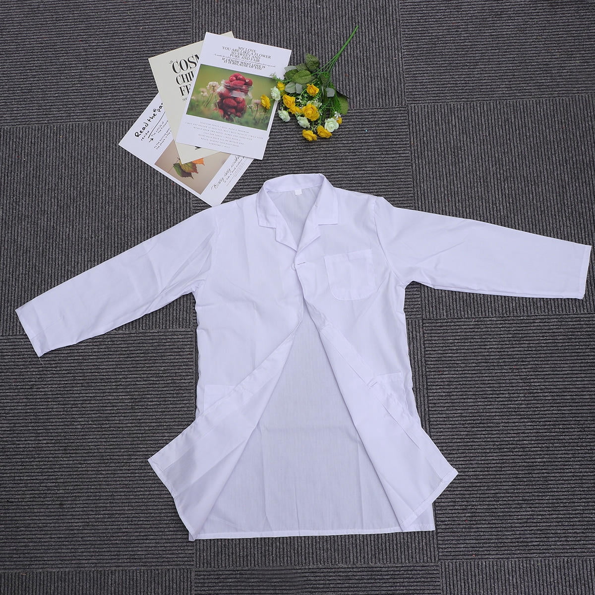 OUNONA  Children's Lab Coat Kid Kids Clothes Girls Coats Nurse White