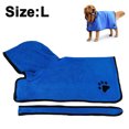 thumbnail image 2 of Dog Bathrobe Soft Super Absorbent Microfiber Dog Drying Towel Robe with Hood/Belt for Large,Medium,Small Dogs, 2 of 5