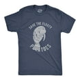 thumbnail image 1 of Mens Save The Floaty Potatoes T Shirt Funny Manatee Conservation Tee (Heather Navy) - S, 1 of 3