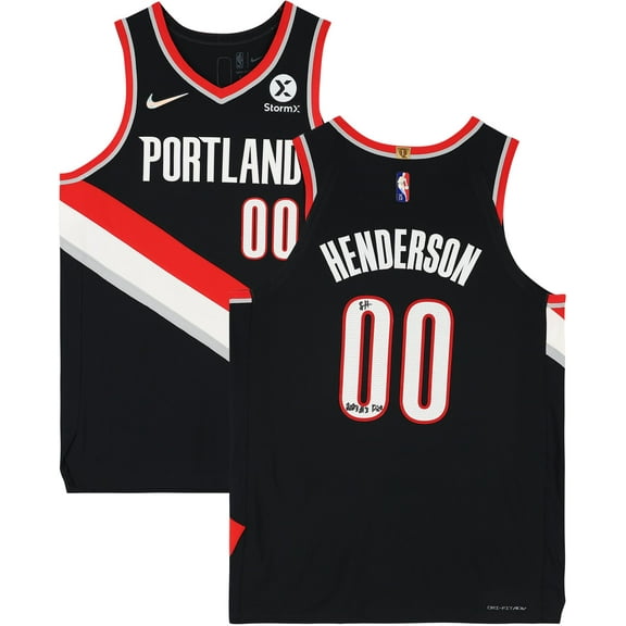 Scoot Henderson Portland Trail Blazers Autographed Black Diamond Icon Edition Authentic Jersey with "2023 #2 Pick" Inscription - Fanatics Authentic Certified