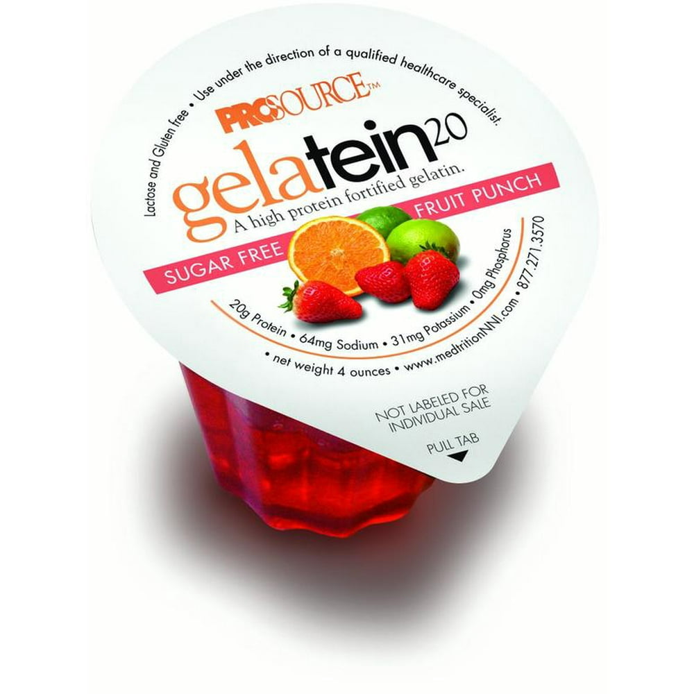 Gelatein 20 Oral Protein Supplement Fruit Punch Flavor 4 oz. Cup Ready