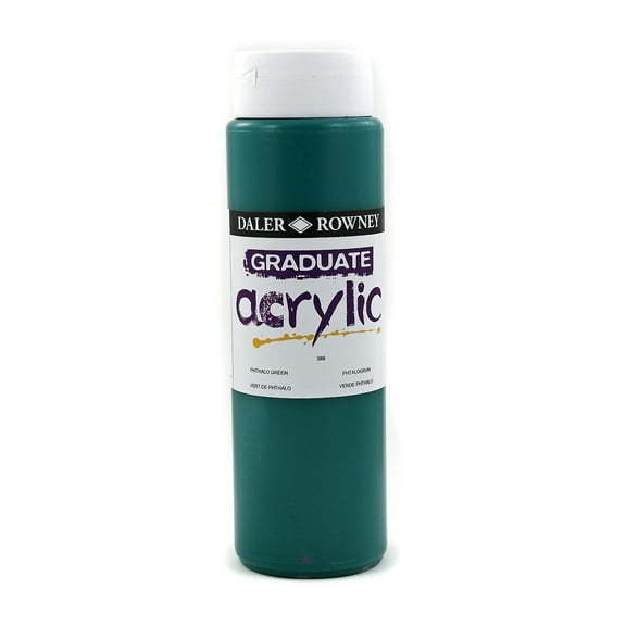 Daler-Rowney Graduate Acrylic, 500ml Bottle, Pthalo Green