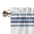 thumbnail image 5 of Bedroom Curtains 63 Inches length, Abstract Geometric Blue Stripe, Window Treatment Curtain Drapes, White Backdrop Rod Pocket Curtain Panels for Living Room Kitchen, 42"x63", 2 Panels, 5 of 7