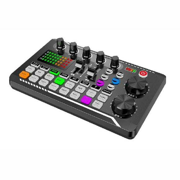 Audio Interface F998 Sound Card 3.5mm Microphone Webcast Live Usb Sound Card Audio For PC Phone Computer