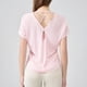 thumbnail image 4 of Camiseta holgada para mujer: con abertura en la espalda y fruncidos laterales, poliéster, ropa informal/para yoga (tallas S-XL), 4 of 4