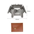 thumbnail image 4 of Outdoor Camping Alcohol Stoves Rack Portable Stainless Steel Alcohol Furnace Frame Windshield Multifunctional Picnic BBQ Cooking Accessory Fire Burn Pit Stand Wind Screen, 4 of 8