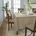 thumbnail image 2 of Home Details Chic & Rustic 70"x 144" Rectangle Polyester Tablecloth in Linen, 2 of 4