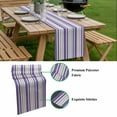 thumbnail image 5 of Purple Stripes Table Runner - 48 Inch Long, Kitchen Dining Table Runner Dresser Scarves, Modern Minimalist Horizontal Ombre Lines Farmhouse Decor for Coffee Tables Wedding Party Banquet, 5 of 8