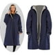 thumbnail image 5 of Bata cambiante Traje de neopreno cambiante Poncho de bolsillo ligero de microfibra para Oscuro L Talla Azul Talla Gris, 5 of 9