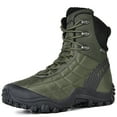 thumbnail image 2 of XPETI Men's Hiking Boots Waterproof Winter Snow Outdoor Boots Insulated Olive Green Size 10, 2 of 8