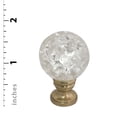 thumbnail image 4 of Royal Designs, Inc. Small Ball with Crackle Texture K9 Crystal Clear Finial for Lamp Shade, F-5042C-1, Polished Brass, Single, 4 of 5