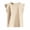 Beige, variant on LADIGASU Girls' Summer Shirts Cute Top Ruffle Sleeve Crew Neck Casual Tees Suit For 2-11 Years