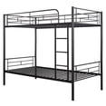 thumbnail image 5 of Home Furnishings Hayward Contemporary Metal Twin Over Twin Size Bunk Bed Frame with Ladder and Guardrails Fully Slatted Mattress Ready Foundation, 5 of 7