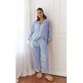 thumbnail image 1 of Gupgi Women Plaid Pajama Sets 2 Piece Lounge Set Long Sleeve Button Down Shirt Ruffle Pants, 1 of 2