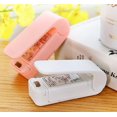 thumbnail image 1 of 2 Pcs Mini Handheld Sealer Portable Sealer for Bags Food Sealer Mini Bag Sealer Heat Sealer for Kitchen, Food Bags, Plastic Bags, Snack Bags (White+Pi, 1 of 5