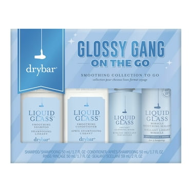 Drybar Glossy Gang On-The-Go Kit, Liquid Glass Shampoo and Conditioner Hair Care Travel Set
