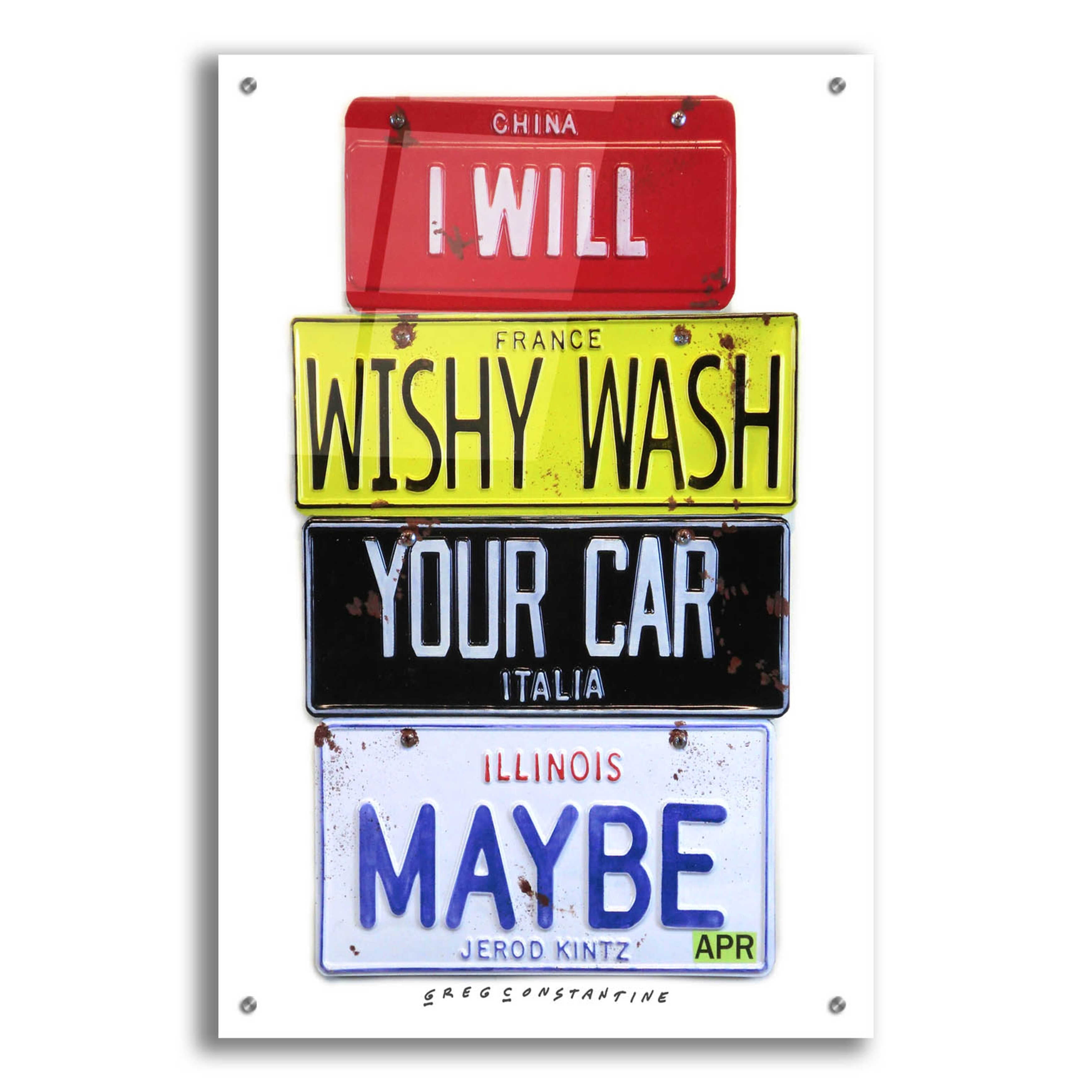 Epic Art 'Kinz Wishy Wash Your Car' by Gregory Constantine, Acrylic