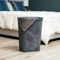thumbnail image 3 of Mind Reader 60L Slim Laundry Hamper, Clothes Basket, Lid, Ventilated, Plastic, Set of 2, Gray, 3 of 10