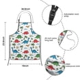 thumbnail image 3 of Green Dinosaurs with Ferns Simply Kids Aprons for Girls and Boys,Adjustable Neck Strap Toddler Aprons for Kids Cooking Baking, 3 of 6